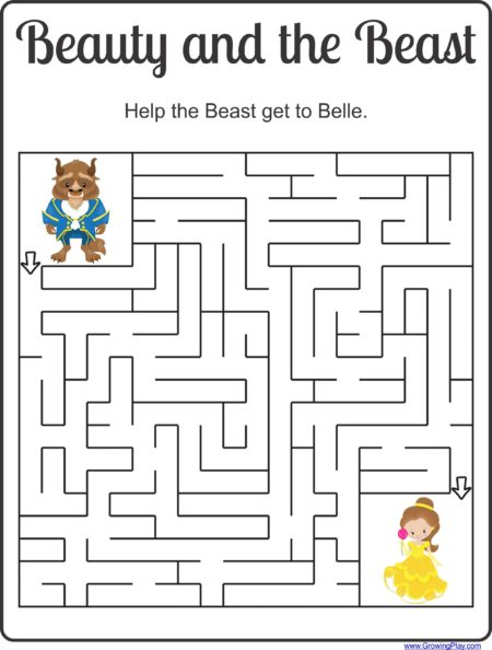 Beauty and the Beast Mazes and Puzzles - Image 2