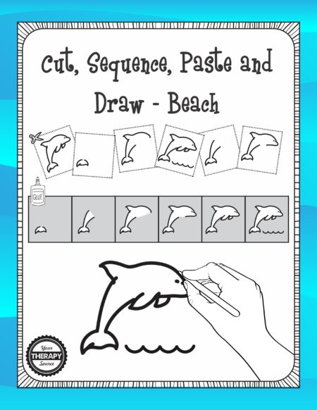 Cut, Sequence, Paste and Draw Beach Theme