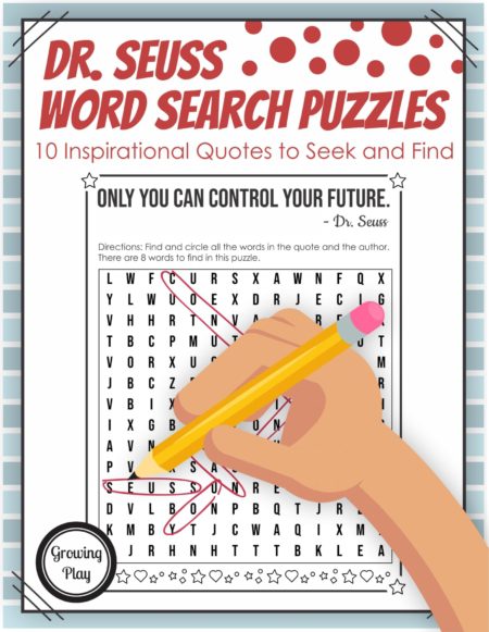 Word Search Packet and Posters - 10 Inspirational Quotes