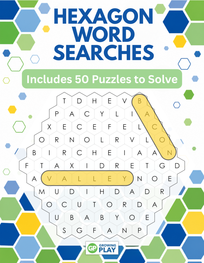 Hexagon Word Search Puzzles